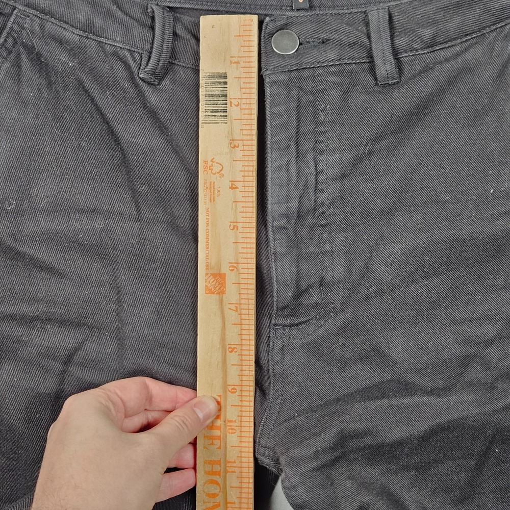 Quince Pants Womens 8 Black Organic Stretch Cotton Twill Straight Leg Cropped - Picture 8 of 10